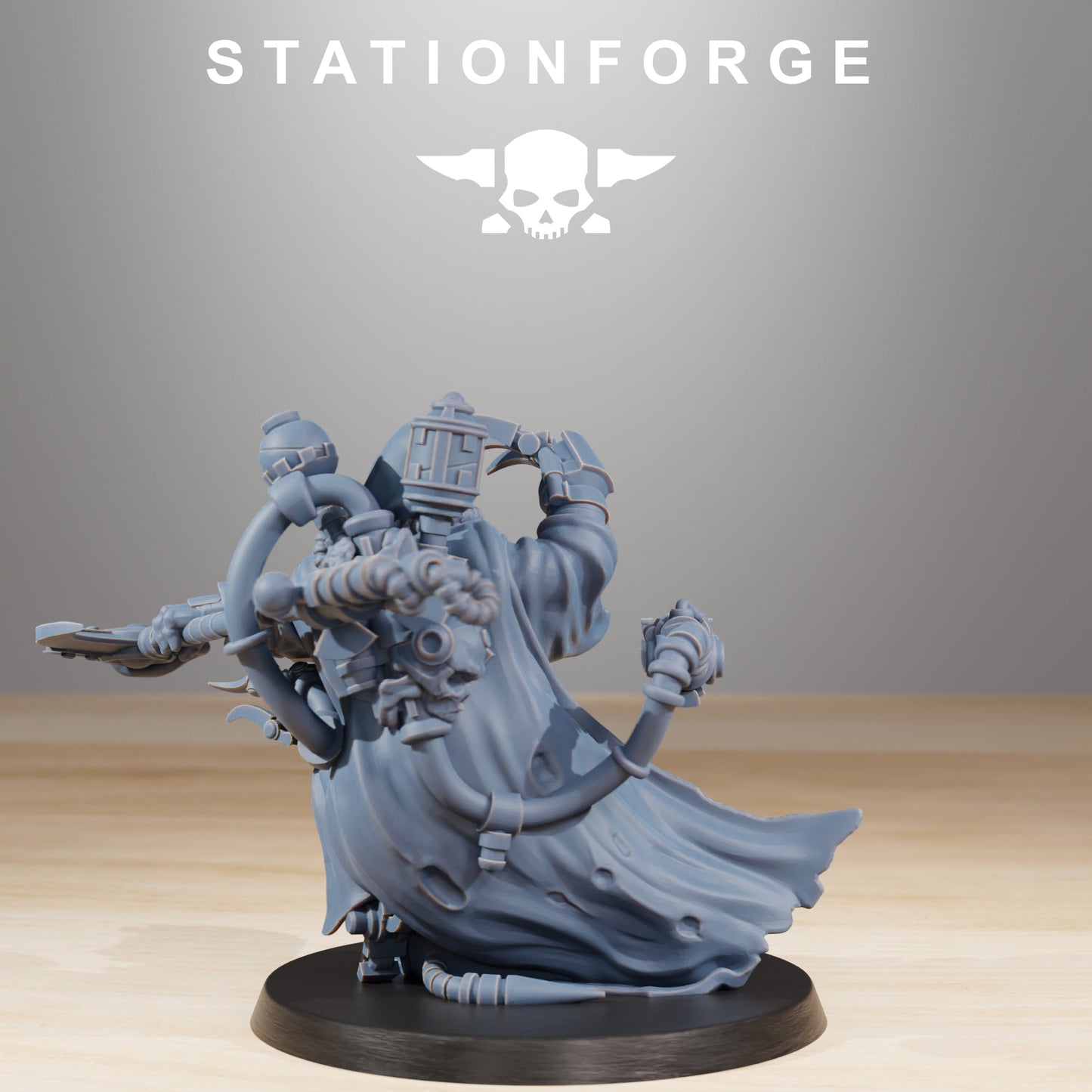 Stationforge Scavenger Cultist Leader and The Seer per table game warhammer 3d print table game wargame standard dimension set da 2 miniature | ModelsAndMiniature